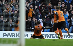 Sky Bet Championship - Leeds United V Wolves - Elland Road Prints: Leon Clarke Scores His Second Goal: Wolverhampton Wanderers vs