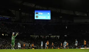 Manchester City V Wolves Prints: Manchester City's Dramatic Comeback: 4-3 Victory Over Wolverhampton Wanderers (Premier League)