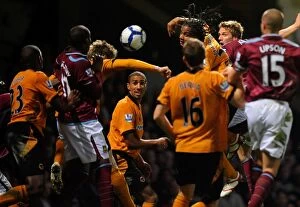 Images Dated 23rd March 2010: Mancienne Saves the Day: Wolves vs. West Ham United - Barclays Premier League Soccer Match - Ball