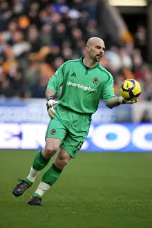 Wolves V Burnley Prints: Marcus Hahnemann: Wolverhampton Wanderers Unyielding Guardian in Premier League Clash vs Burnley