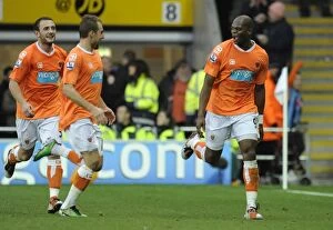 Images Dated 20th November 2010: Marlon Harewood's Brace: Blackpool Takes 2-0 Lead Over Wolverhampton Wanderers in Premier League