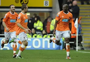 Framed Print : Marlon Harewood's Brace: Blackpool Takes 2-0 Lead Over Wolverhampton Wanderers in Premier League Soccer Framed Print : Marlon Harewood's Brace: Blackpool Takes 2-0 Lead Over Wolverhampton Wanderers in Premier League Soccer