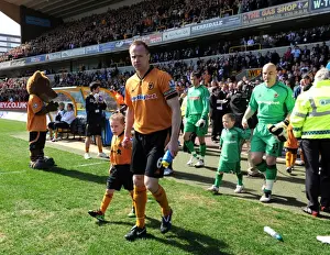 Framed Print : Mascot Showdown: Wolverhampton Wanderers vs Stoke City - Barclays Premier League (11-04-10)