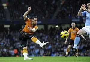 Images Dated 15th January 2011: Matt Jarvis in Action: Manchester City vs. Wolverhampton Wanderers - Barclays Premier League