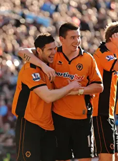 Framed Print : Matt Jarvis Strikes First: Wolverhampton Wanderers Ahead in Derby against Aston Villa (Barclays Premier League) Framed Print : Matt Jarvis Strikes First: Wolverhampton Wanderers Ahead in Derby against Aston Villa (Barclays Premier League)