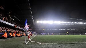 Chelsea v Wolves Collection: Matt Jarvis Takes a Corner Kick at Stamford Bridge: Wolverhampton Wanderers vs