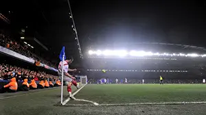 Chelsea V Wolves Prints: Matt Jarvis Takes a Corner Kick at Stamford Bridge: Wolverhampton Wanderers vs