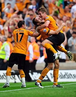 Images Dated 21st August 2011: Matthew Jarvis's Strike: Wolverhampton Wanderers Take 2-0 Lead Over Fulham (Premier League)