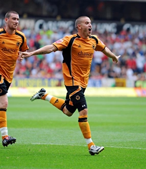 Michael Kightly Collection: Michael Kightly, Wolves vs Nottingham Forest, 30 / 8 / 08