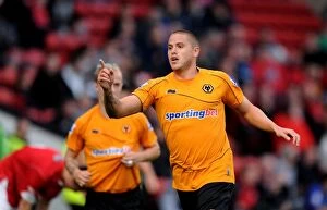 Walsall v Wolves Collection: Michael Kightly's Stunner: Wolverhampton Wanderers Take Early Lead Against Walsall