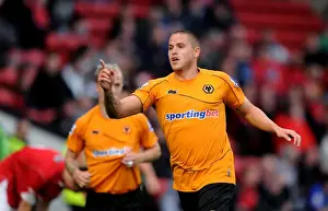 Framed Print : Michael Kightly's Stunner: Wolverhampton Wanderers Take Early Lead Against Walsall (Pre-Season Friendly) Framed Print : Michael Kightly's Stunner: Wolverhampton Wanderers Take Early Lead Against Walsall (Pre-Season Friendly)
