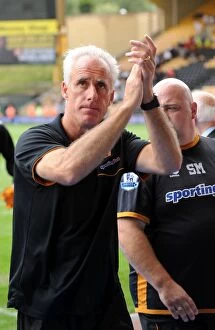 Images Dated 21st August 2011: Mick McCarthy: Wolverhampton Wanderers' Triumphant Manager Celebrates Full-Time Victory Against