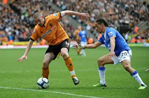 Framed Print : Midfield Masterpiece: Jones vs Pienaar - Wolverhampton Wanderers vs Everton (BPL, 2010)