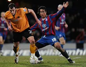 Crystal Palace V Wolves Prints: Milijas vs Carle: A FA Cup Fourth Round Replay Battle between Crystal Palace and Wolverhampton Wanderers