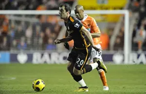 Framed Print : Milijas vs Sylvestre: A Premier League Showdown - Wolverhampton Wanderers vs Blackpool Framed Print : Milijas vs Sylvestre: A Premier League Showdown - Wolverhampton Wanderers vs Blackpool