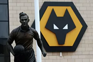 Wolves Collection: Molineux Stadium - Billy Wright Stand and Crest