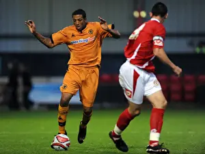 Season 2009-10 Prints: Nathaniel Mendez-Laing in Action: Wolverhampton Wanderers vs Crewe Alexandra (Pre-season)