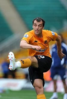 Images Dated 7th August 2011: Nenad Milijas in Action: Wolves vs Real Zaragoza Pre-Season Clash