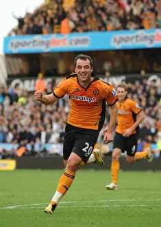 Soccer Prints: Nenad Milijas Equalizing Goal: Wolverhampton Wanderers vs Manchester City in Barclays Premier League