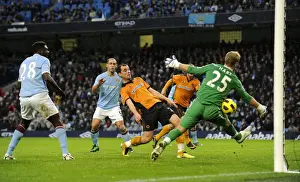 Soccer Prints: Nenad Milijas Scores the Opener: Wolverhampton Wanderers Ahead of Manchester City in Barclays Premier League