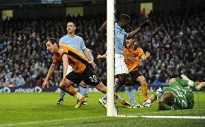 Images Dated 15th January 2011: Nenad Milijas Stuns Manchester City: Wolverhampton Wanderers Premier League Upset with Milijas's