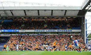 Framed Print : Passionate Wolverhampton Wanderers FC Fans on the Road: A Sea of Support at Blackburn vs. Wolves, Barclays Premier League Framed Print : Passionate Wolverhampton Wanderers FC Fans on the Road: A Sea of Support at Blackburn vs. Wolves, Barclays Premier League