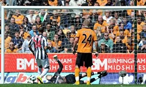 Images Dated 8th May 2011: Peter Odemwingie's Dramatic Goal: Wolverhampton Wanderers 3-1 West Bromwich Albion