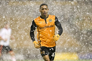 FA Cup Prints: Rajiv van La Parra in Action for Wolverhampton Wanderers against Fulham in FA Cup Third Round Replay at Molineux
