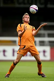 Framed Print : Richard Stearman: A Young Star Emerges in Wolves Victory over Hereford United (16 / 07 / 08)