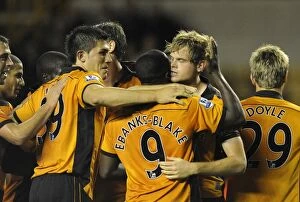 Images Dated 24th August 2010: Richard Stearman's Game-Winning Goal: Wolverhampton Wanderers Advance in Carling Cup (2-1)
