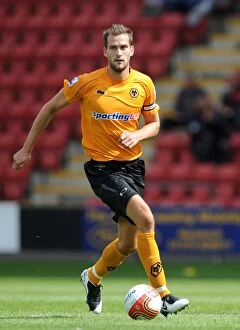 Crewe v Wolves Collection: Roger Johnson in Action: Wolverhampton Wanderers vs Crewe Alexandra (Pre-Season Friendly)