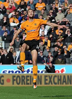 Roger Johnson in Action: Wolverhampton Wanderers vs Swansea - Barclays Premier League Soccer Match