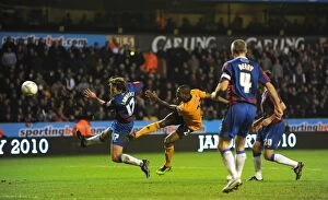 Images Dated 23rd January 2010: Ronald Zubar's Dramatic FA Cup Equalizer: Wolverhampton Wanderers vs Crystal Palace 2-2
