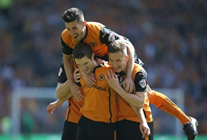 Framed Print : Sam Ricketts Dramatic Last-Minute Goal: Wolves Secure Victory vs. Carlisle United (Sky Bet League One, 2014)