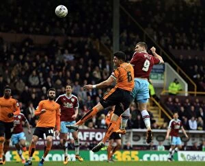 Images Dated 19th March 2016: Sam Vokes Scores First for Burnley Against Wolverhampton Wanderers in Sky Bet Championship