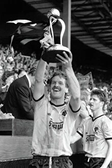 The 80's Gallery: Sherpa Van Trophy Final, Wolves vs Burnley, Ally Robertson lifts the trophy