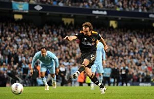Manchester City v Wolves Collection: Stephen Hunt's Penalty Thriller: 2-1 Wolverhampton Wanderers Stun Manchester City