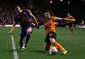 Season 2012-13 Prints: Stephen Ward Outsmarts Joel Ward: Wolves vs Crystal Palace (Npower Championship)