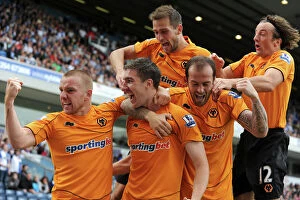 Images Dated 13th August 2011: Stephen Ward Scores the Game-Winning Goal: Wolverhampton Wanderers Take a 2-1 Lead Over Blackburn
