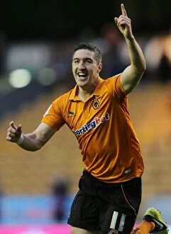 Images Dated 21st August 2012: Stephen Ward Scores the Opener: Wolverhampton Wanderers vs Barnsley in Championship