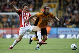 Steven Fletcher Prints: Steven Fletcher vs. Dean Whitehead: A Battle in the Barclays Premier League - Wolverhampton Wanderers vs