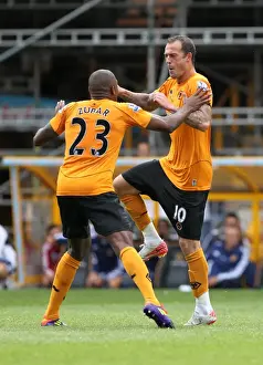 Framed Print : Steven Fletcher's Double: Wolverhampton Wanderers Lead 2-0 Against Real Zaragoza