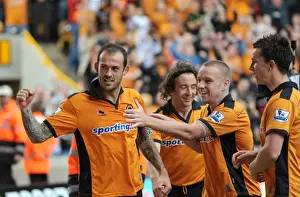 Wolves V West Bromwich Albion Prints: Steven Fletcher's Hat-Trick: Wolverhampton Wanderers Lead 3-0 Against West Bromwich Albion in Premier League