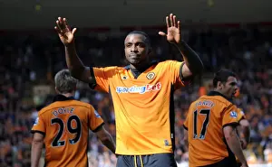 Sylvan Ebanks-Blake Prints: Sylvan Ebanks-Blake Scores the Opener for Wolverhampton Wanderers Against Newcastle United in the Barclays Premier
