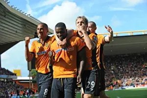 Framed Print : Sylvan Ebanks-Blake Scores the Opener: Wolverhampton Wanderers vs. Newcastle United in Premier League Framed Print : Sylvan Ebanks-Blake Scores the Opener: Wolverhampton Wanderers vs. Newcastle United in Premier League