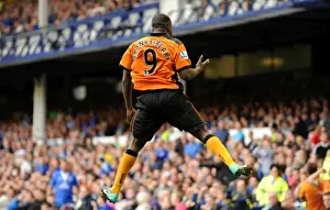 Framed Print : Sylvan Ebanks-Blake's Dramatic Equalizer: Everton vs. Wolverhampton Wanderers in Barclays League Soccer Framed Print : Sylvan Ebanks-Blake's Dramatic Equalizer: Everton vs. Wolverhampton Wanderers in Barclays League Soccer