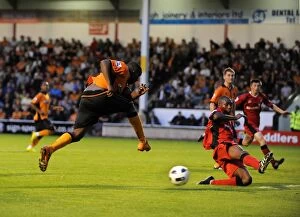 Images Dated 20th July 2010: Sylvan Ebanks-Blake's Stunning Goal: Wolverhampton Wanderers Lead 4-0 Against Walsall