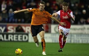 Sky Bet Championship - Rotherham United v Wolves - AESSEAL New York Stadium Collection: A Tense Clash: Wolverhampton Wanderers vs Rotherham United in the Sky Bet Championship (2014-15)