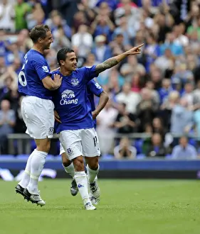 Framed Print : Tim Cahill's Stunner: Everton Takes 1-0 Lead Over Wolverhampton Wanderers in Barclays League Clash Framed Print : Tim Cahill's Stunner: Everton Takes 1-0 Lead Over Wolverhampton Wanderers in Barclays League Clash