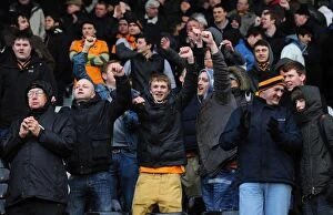 Fulham v Wolves Collection: Unwavering Wolves: A Sea of Support Amidst Fulham's 5-0 Lead